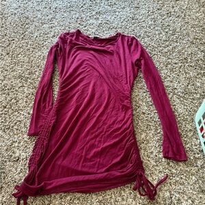 Rue21 Burgundy Long Sleeve Dress